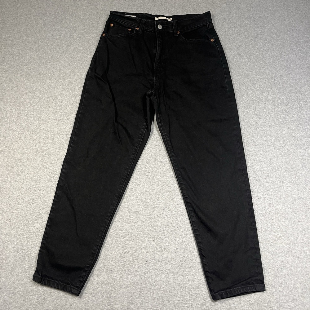 Levi's Jeans Womens 29 (29x26) Black High Rise Boyfriend Premium Cotton Blend